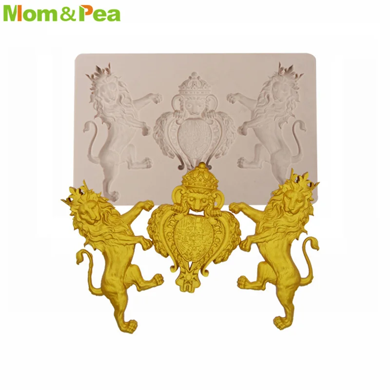 

Mom&Pea MPA2522 Lion Shaped Silicone Mold Cake Decoration Fondant Cake 3D Mold Food Grade
