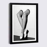 black wood photo frames 5x7 6x8 12x16 woman legs camera luxury stores poster with frame black and white nordic photo wall decor