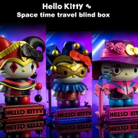 139pcs hello kitty space time travel blind box sanrio anime figures cartoon decor ornaments mystery box surprise toys