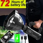 Ручной поисковый светильник, светодиодный уличный фонарь, переносной светильник для кемпинга, сильный светильник, перезаряжаемый фонарь со встроенной батареей