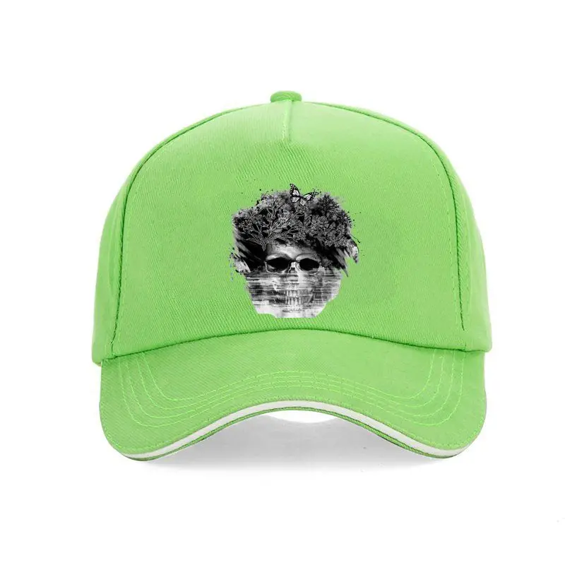 

Gorra de beisbol con calavera descolorida para hombre, ropa blanca Retro de los years 80, sudaderas de cuello redondo para verano