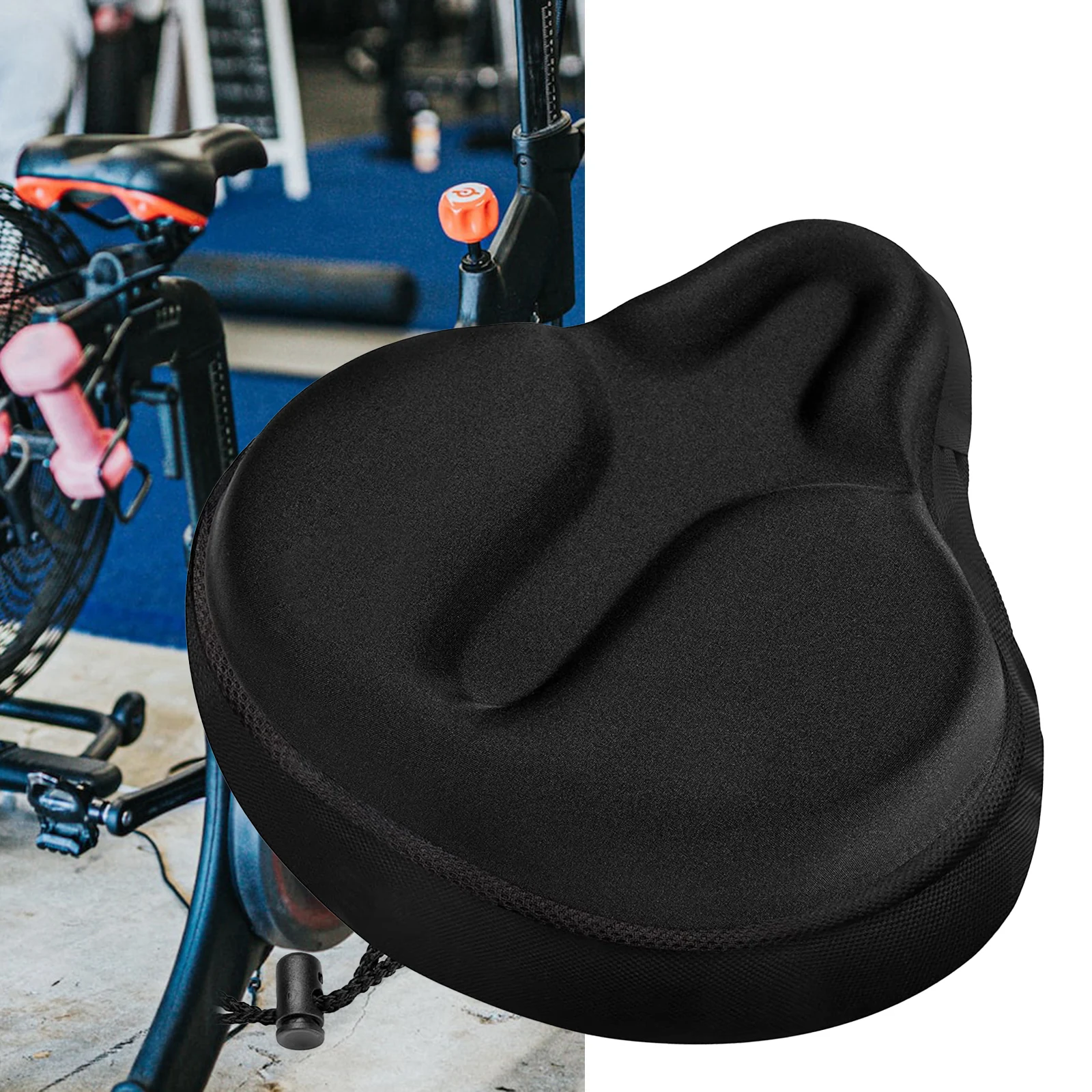 

Bike Saddle Cover Saddle Cover Inter Layer Fill W/ Silicone Padded 3D Gel Saddle Pad Adjustable Drawstring Brand New
