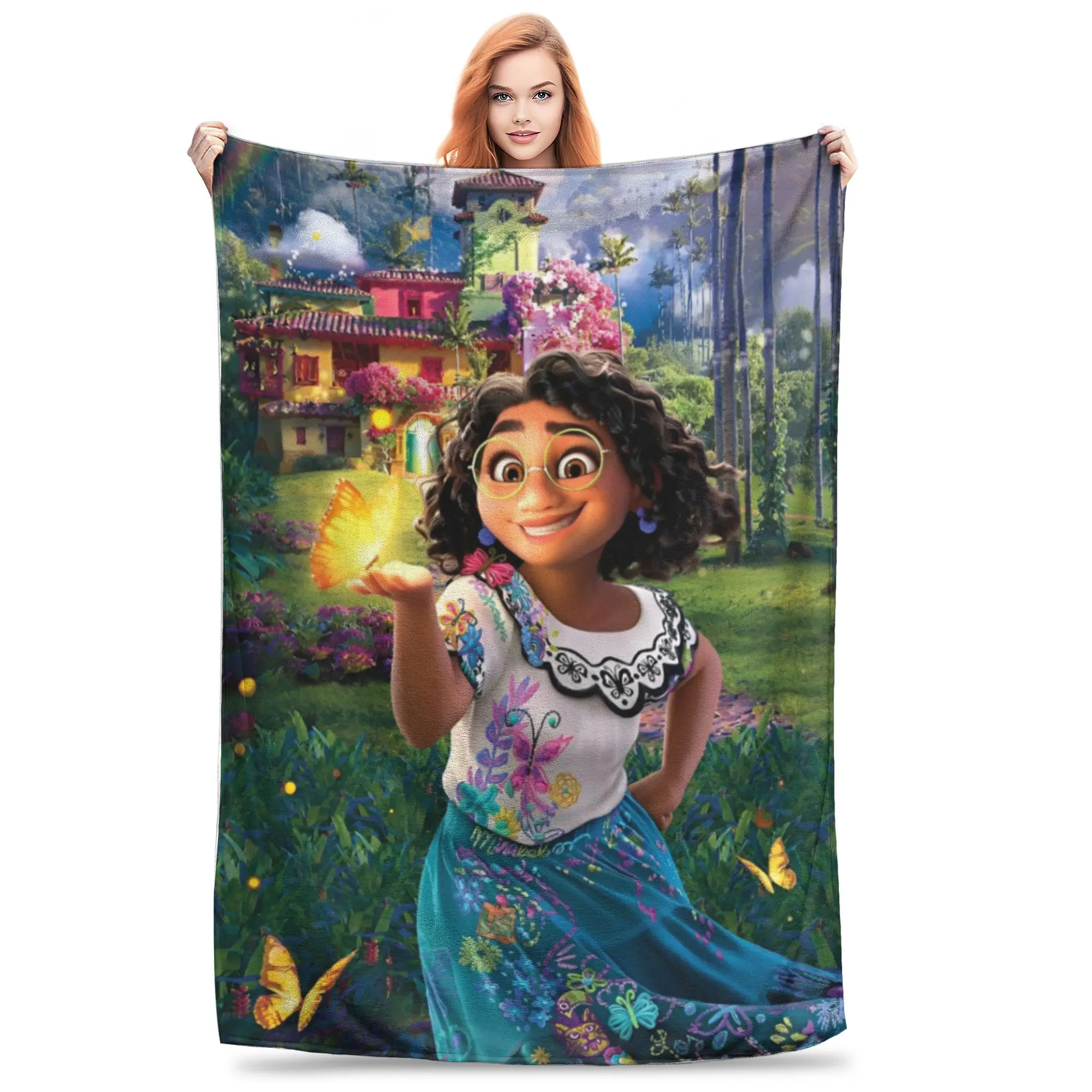Encanto Mirabel Madrigal фланелевое одеяло волшебное мультяшное для дивана на открытом