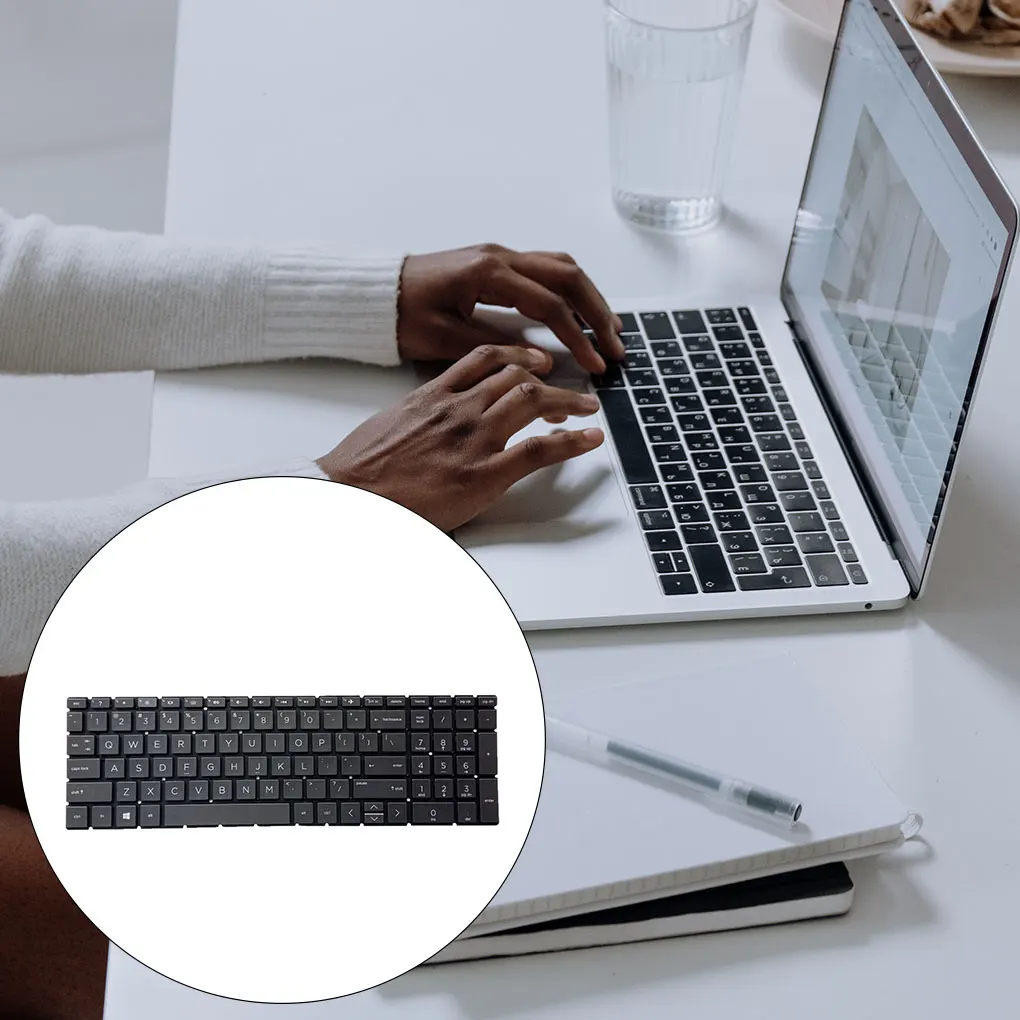 

Офисный ноутбук, серая клавиатура, нескользящее устройство для набора текста, сменная черная рамка для ноутбука HP Pavilion 15-CX 15-DA