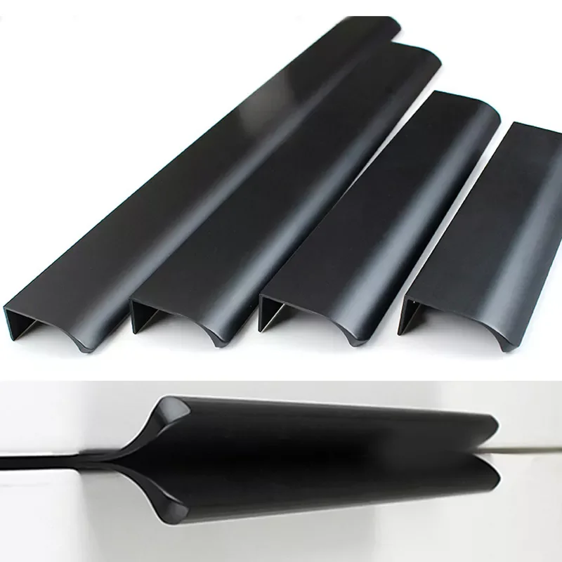 

Aluminium Alloy Pull Type No Drilling Bedroom Fitment Small Cupboard Woodworking Chrome Door Handle Home Kitchen New
