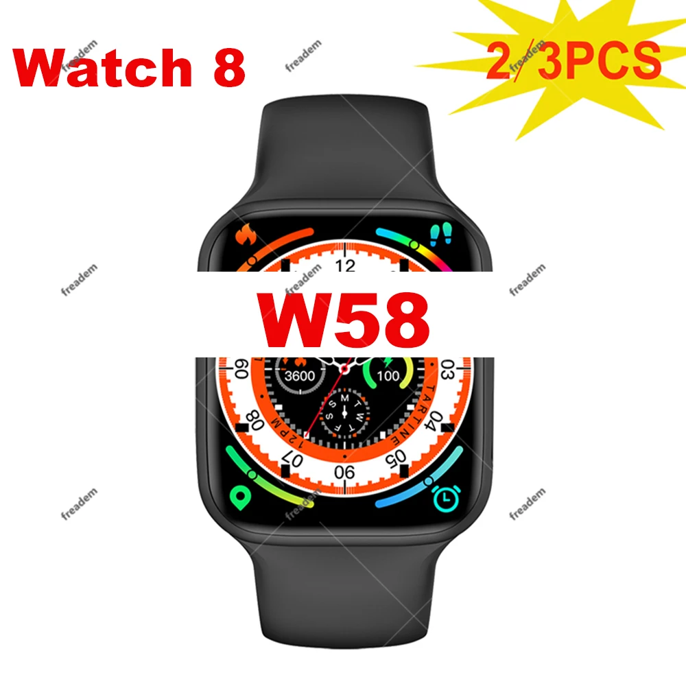 

2022 New series 8 Watch 8 W58 Smartwatch 2.13'' Bluetooth Call NFC Heart Rate Monitoring DIY Watchfaces Smart Watch Upgrade W57