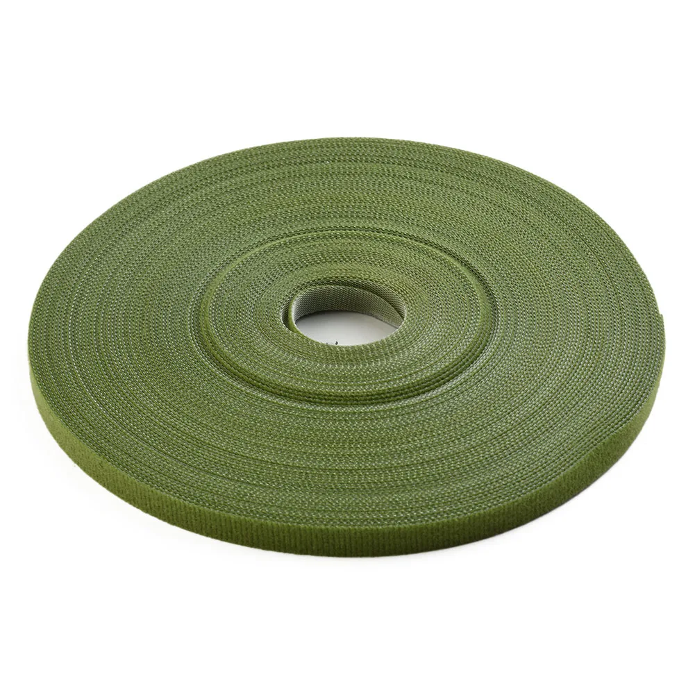 

25M Plant Tie 10mm Plant Tape 1 Roll Bamboo Cane Wrap Green Garden Twine Nylon Organizer Resealable Cable Tie Supports Brand New