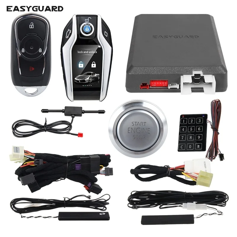 

EASYGUARD autostart CAN BUS OBD fit for Malibu 2012-2017 push button start smart key keypad entry car alarm kit