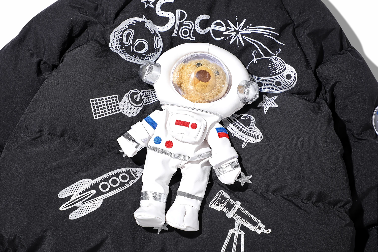 2022 Winter American Men Hip Hop Reversible Jacket Parka Astronaut Cotton Coat Men's and Women's Thickened Bread Coat Cotton