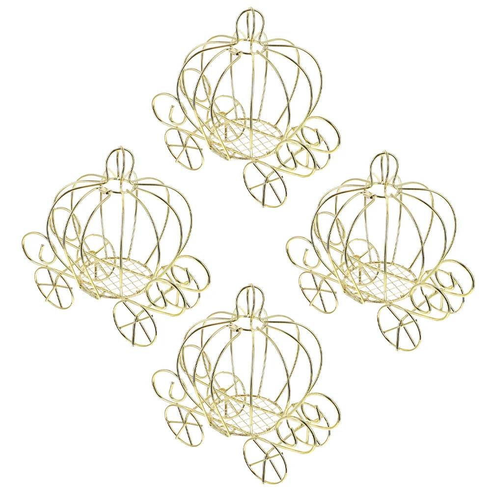 

Carriage Box Candy Pumpkin Wedding Metalboxes Centerpiece Holdertrinket Gift Cart Favor Party Decorair Figurine Treat Decorative