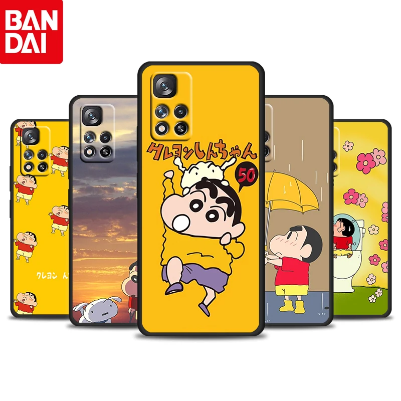 

Cute Shin-chan Crayon For Redmi 10 9 9C 9A 8 8A 7 7A 6 6A 5 5A 4X 5G Prime Pro Plus Silicone Soft Black Phone Case Cover Fundas