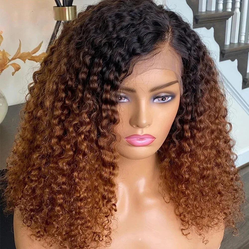 

Colored Ombre Lace Front Wig 13x4 Pre Plucked 250% Curly Brazilian Remy 4x4 Closure Wigs Women Transparent 13x6 Frontal Wigs