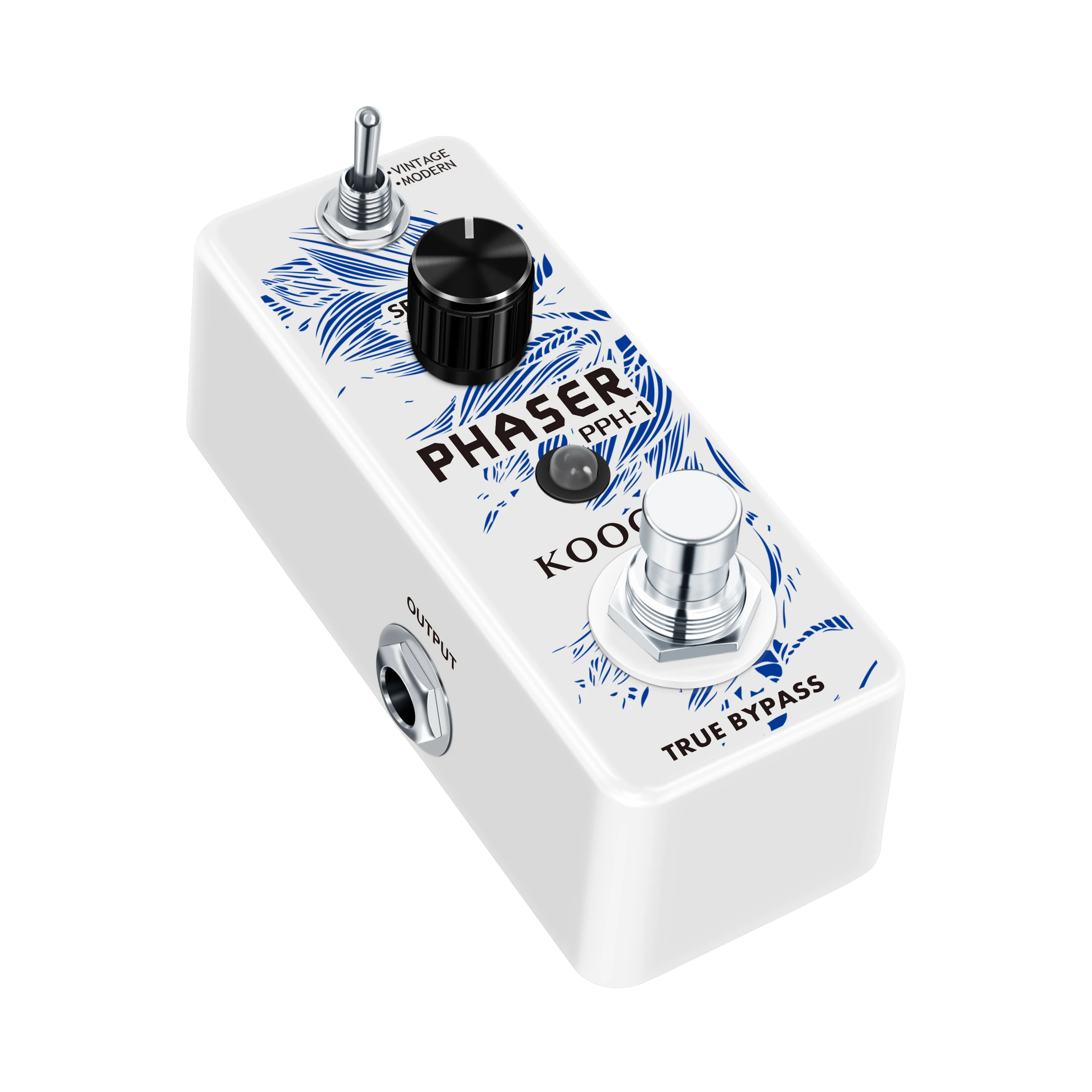 Koogo LEF-313 Phaser Pedal Analog Phase Effect Pedal For Electric Guitar Vintage & Modern Modes With Mini Size True Bypass