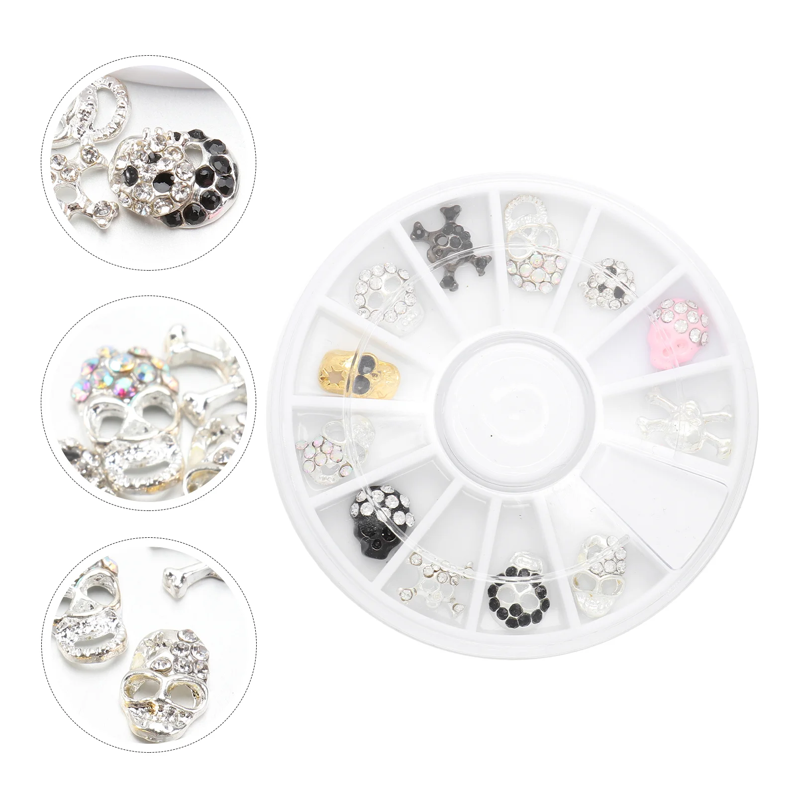 

12pcs Nail Rhinestones 3D DIY Nail Alloy Cool Nail Charms for Party