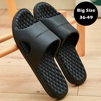 Big Size 48 Men Slippers EVA Soft Sole Women Summer Beach Sandals Couples Casual Flip Flop Shoes Bathroom Slides New Fashion 1