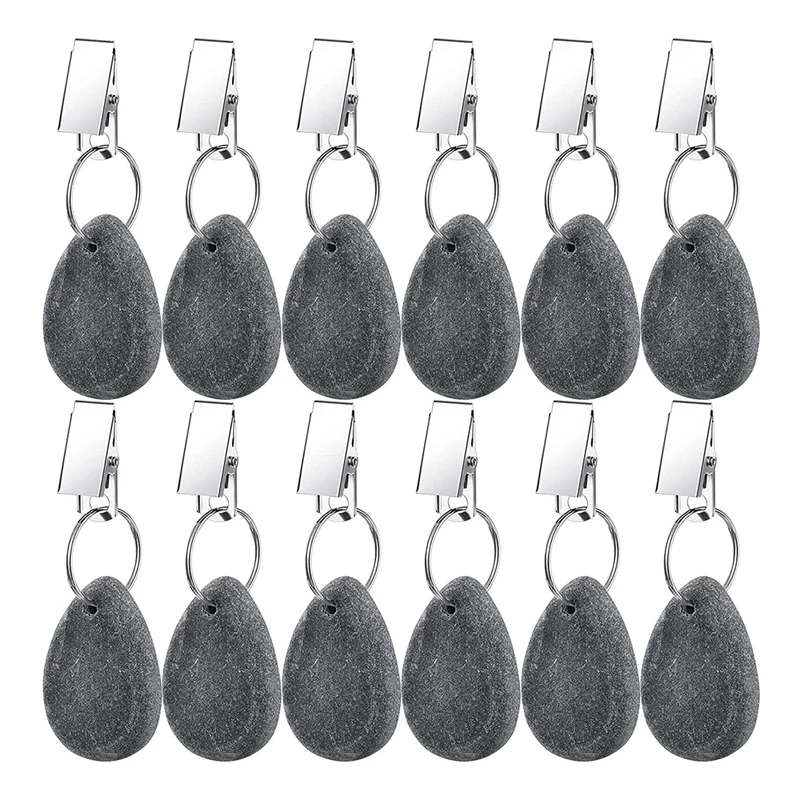 

12 Pcs Tablecloth Weights Tablecloth Pendant Teardrop Shape Table Cover Weights Stone Table Weights Hangers