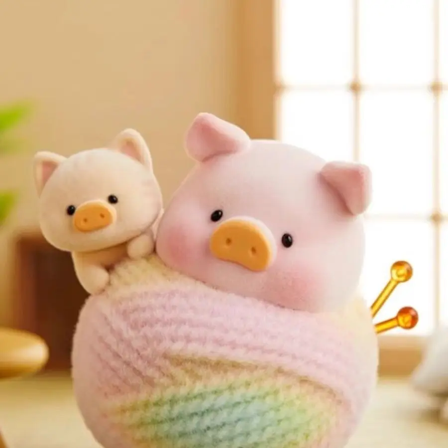 Фото TOYZEROPLUS Серия LuLu The Piggy Caturday: Коллекционная фигурка из флокированного ПВХ в слепой коробке, декор для рабочего стола, милый, уютный, коллекционный подарок, в наличии №4