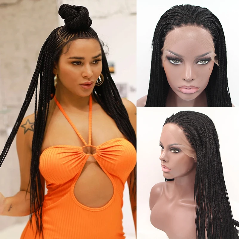 

Парик из синтетического плетеного кружева с косичкой для детей, 26 дюймов