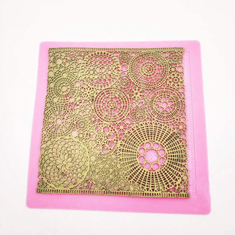 

Polymer Clay Texture Emboss Mat Silicone Mold Industrial Mechanical Gear West Press Print Pad DIY Fondant Lace Make Resin Mold