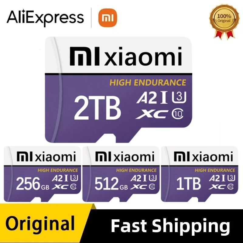 Xiaomi 2TB 1TB SD-карта памяти C10 Micro TF Class10 SD/TF флэш-карта 128/256/512GB Mini SD-карты для