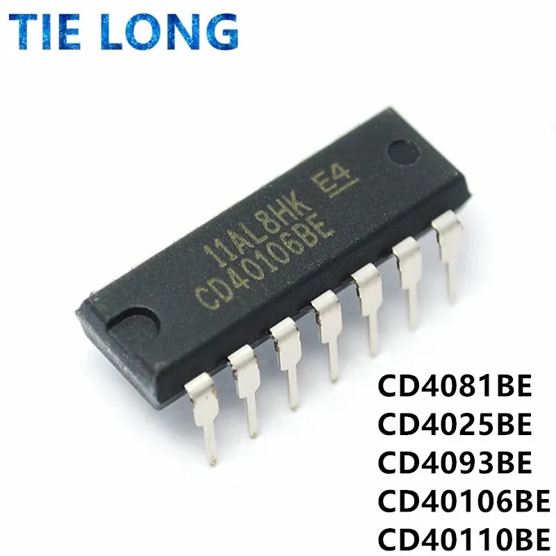 

10 шт. CD40106BE CD40106 DIP-14 CD40110BE CD40110 CD4081BE CD4081 CD4025BE CD4025 CD4093BE CD4093 CD4098BE новый оригинальный IC