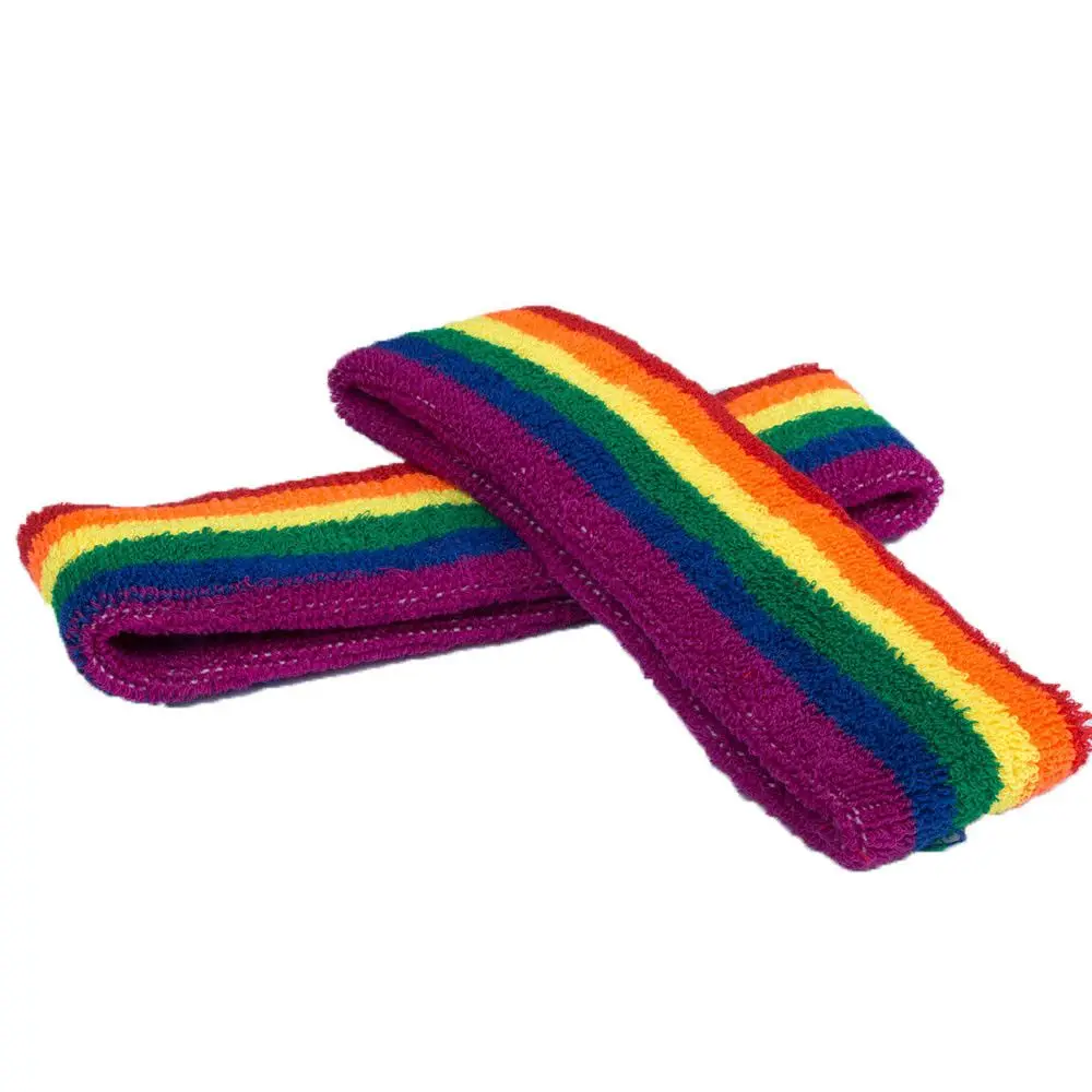 

Casual Rainbow Fitness Colorful Headband Elastic Head Wrap Hair Accessories