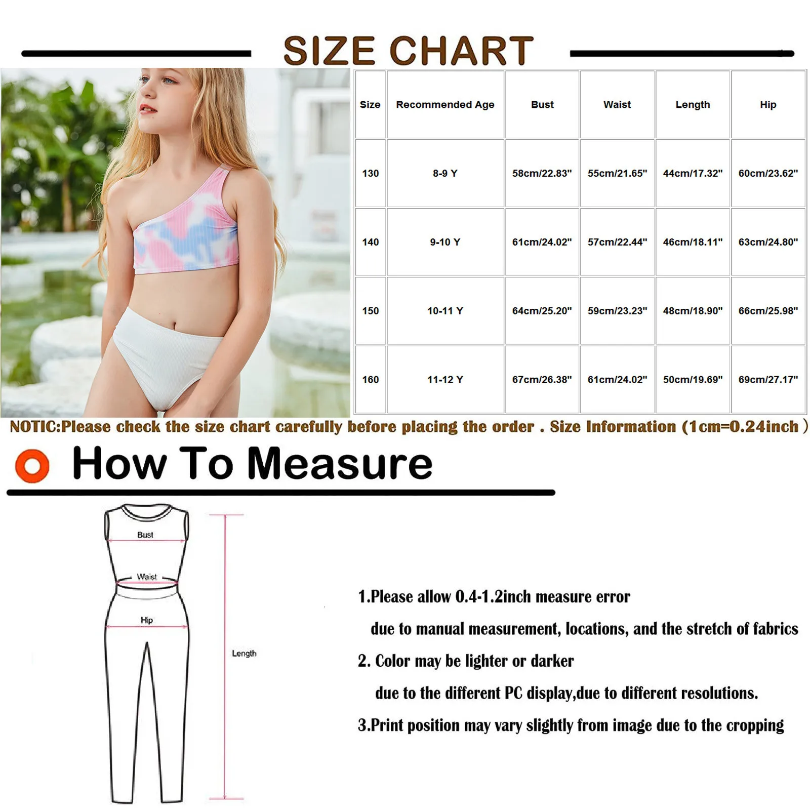 Купальник-бикини для девочек купальник из двух предметов без рукавов с разрезом