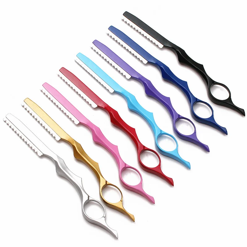 

Professional japan 440c 2 in 1 hair scissors cutting barber razor haircut thinning shears styling tools hairdressing scissors