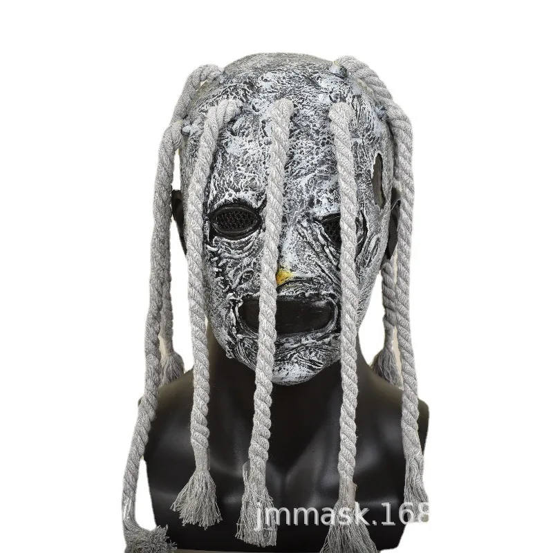 Фото Забавная маска для косплея из фильма Slipknot, маска Кори Тейлора из латекса, маска Slipknot на Хэллоуин, аксессуар для вечеринок и баров, костюмный реквизит для взрослых. №3