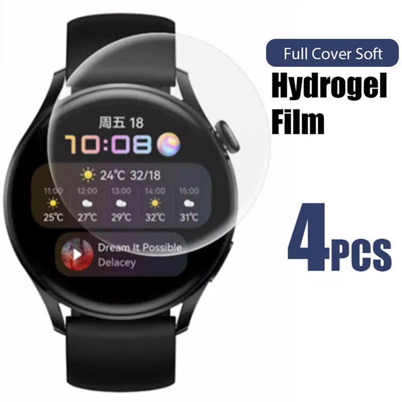 

4 шт., Защитная пленка для часов HUAWEI Watch 3