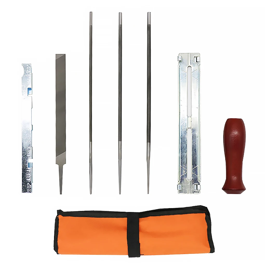 

8 Pcs set Chainsaw Sharpening Files Woodworking Saw Polishing Rasp Sharpening Maintenance Tool