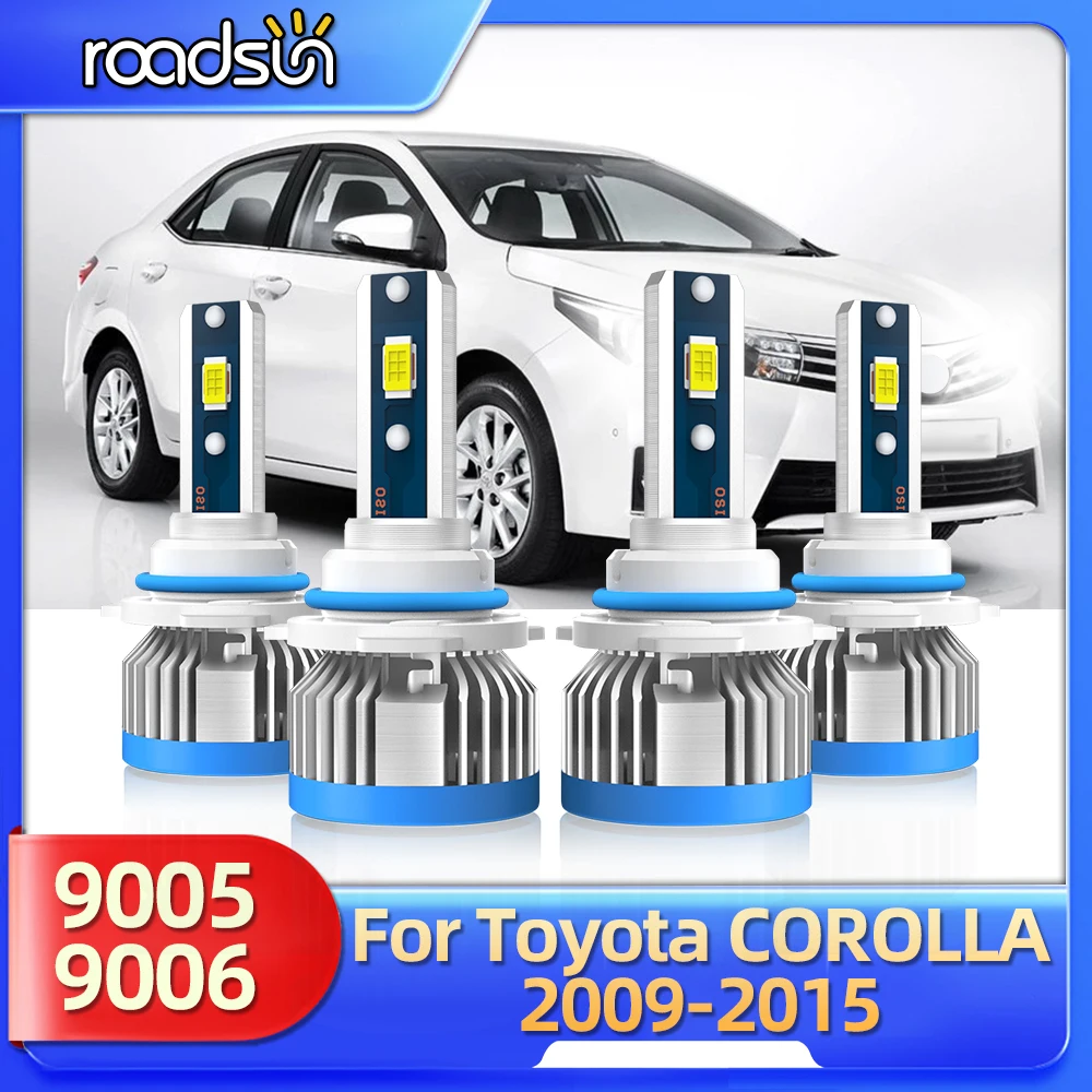 

Roadsun Bulb16000LM Автомобильные фары турбо вентилятор лампа авто CSP 12V Luces для Toyota COROLLA 2009 2010 2011 2012 2013 2014 2015 налобный фонарь