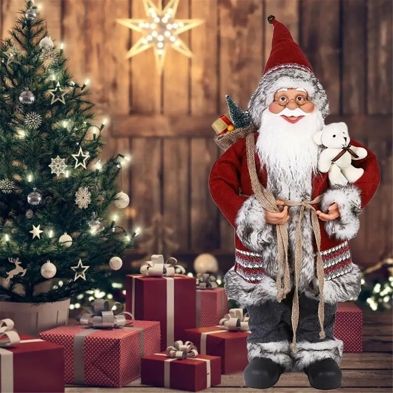 30 см статические рождественские куклы Санта-Клауса детские игрушки украшения