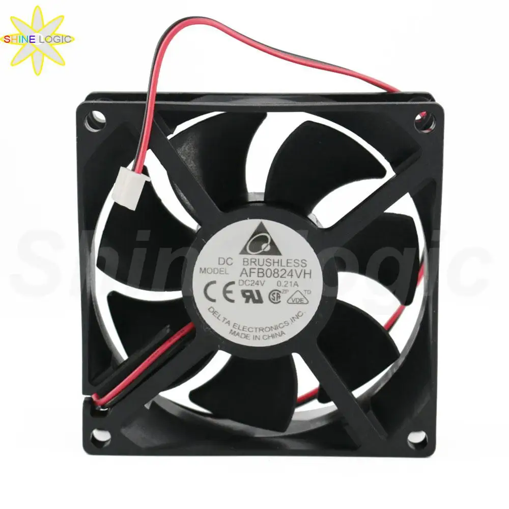 

1Pcs Brand New For DELTA AFB0824VH DC24V 0.21A 8025 80*80*25MM 2Pin DC BRUSHLESS Inverter System Cooling Fan