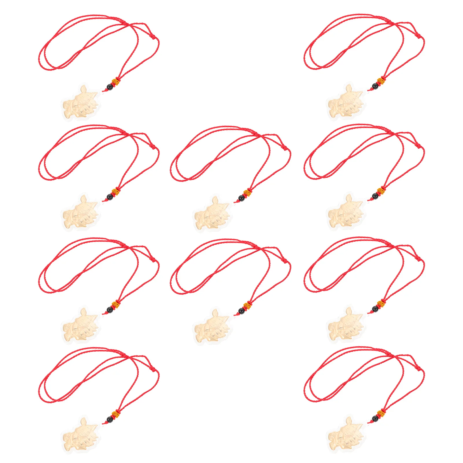 

Rabbit Pendant Year Necklace Chinese New Pendants Ornament Bunny Hanging Zodiac Bracelet Gift Festival Red Charmsdecor Women