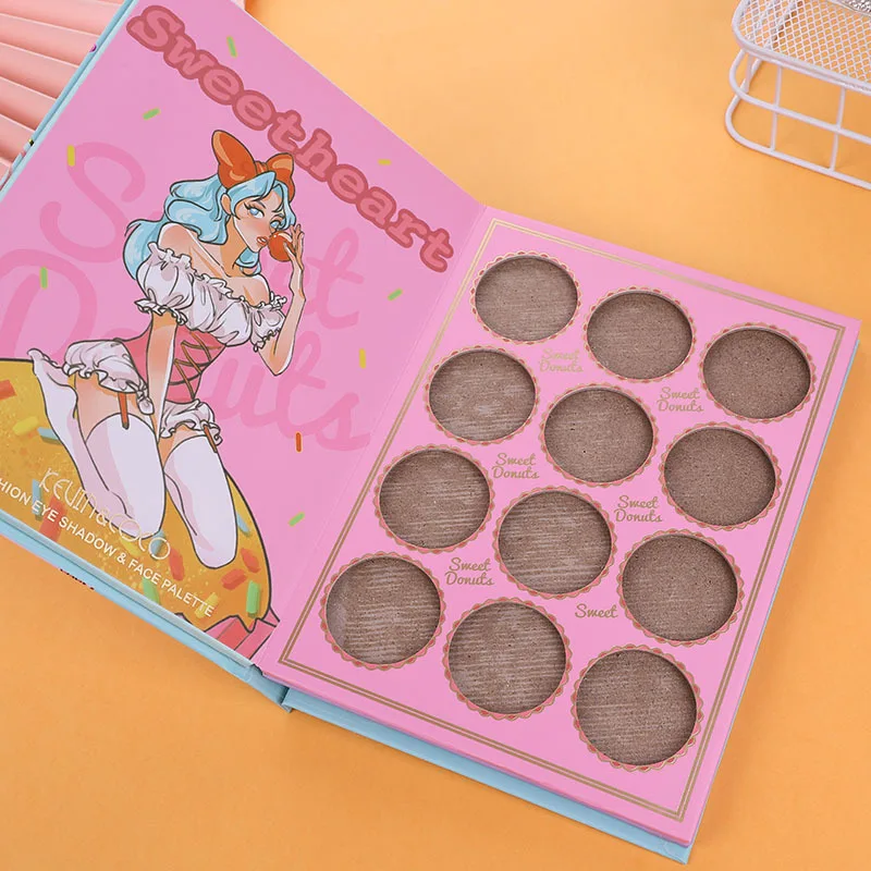 DIY Пустая палитра теней для век Блестящий Модный легкий в переноске порошок