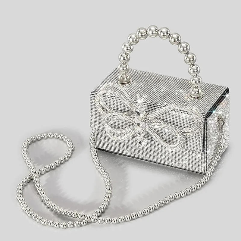 Женская вечерняя сумка-клатч с бриллиантами