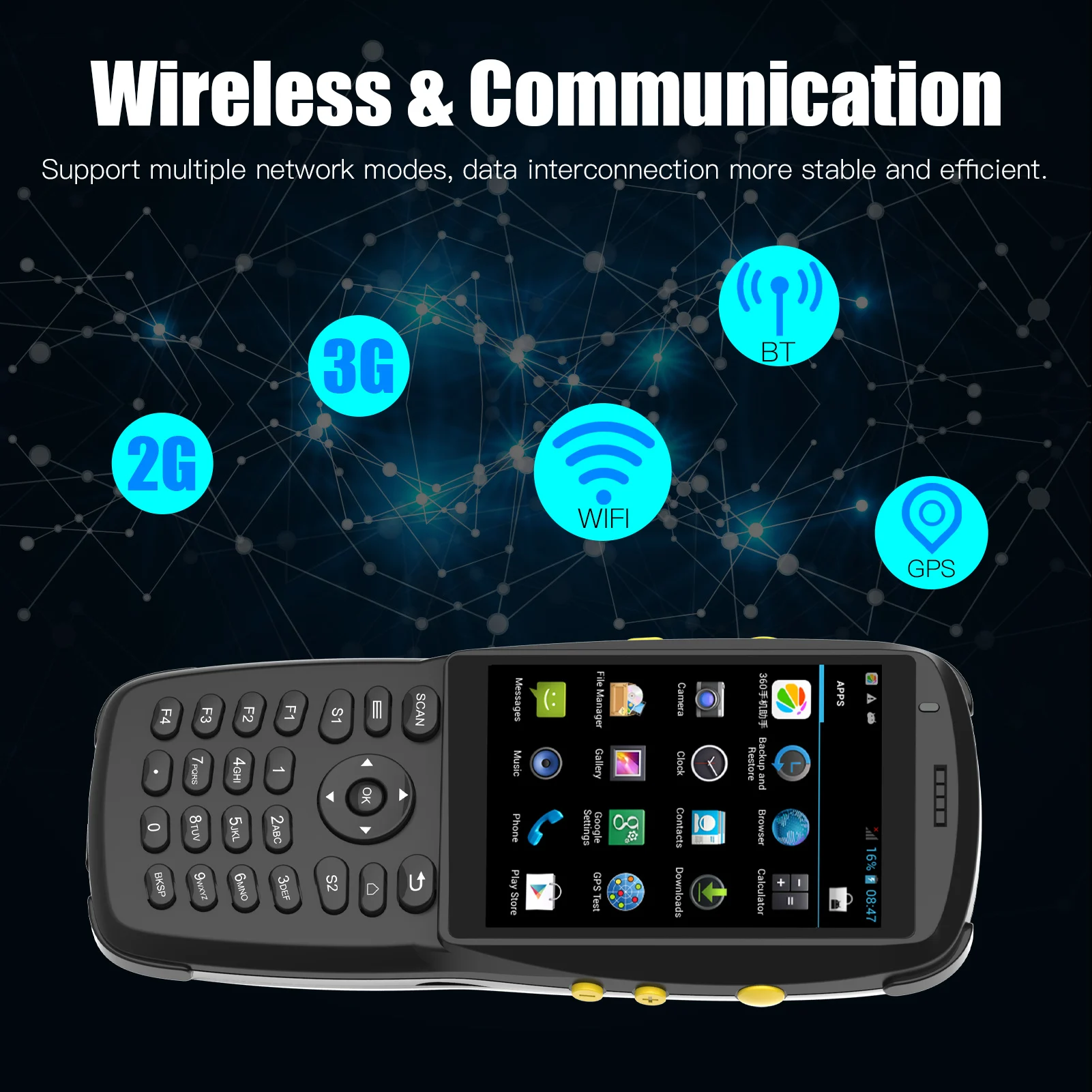 Сканер штрих-кодов Android PDA портативный POS-терминал 1D/2D/QR сканер 3G 4G WiFi BT мобильный