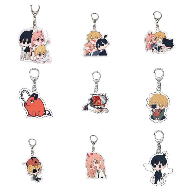 

New Anime Chainsaw Man Keychains Cartoon Cosplay Figure for Women Men Car Key Jewelry Bag Pendant Accessories Child Gifts