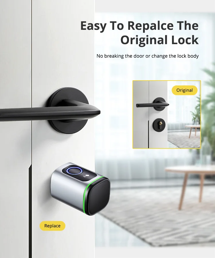 Дешево Дверной смарт-замок Европейский профиль без ключа, электронный центральный замок с дистанционным управлением через приложение, с дактилос...
