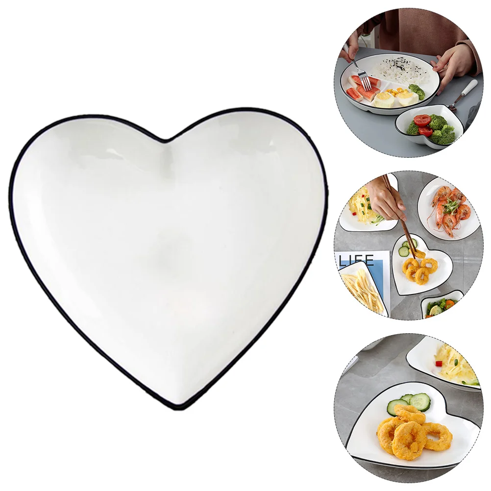 

Ceramic Bowl Dish Plate Sauce Plates Tray Serving Fruit Appetizer Snack Bowls Salad Storage Heart Soup Cuisine Dessert Dinner