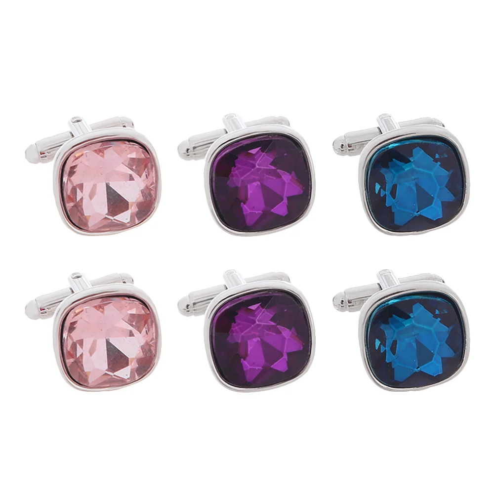 

Shirt Cuff Cufflink Buttons Studs Links Cufflinks Shirts Party Set Knotgentlemen Link Mens Jewelry Rhinestones Crystal