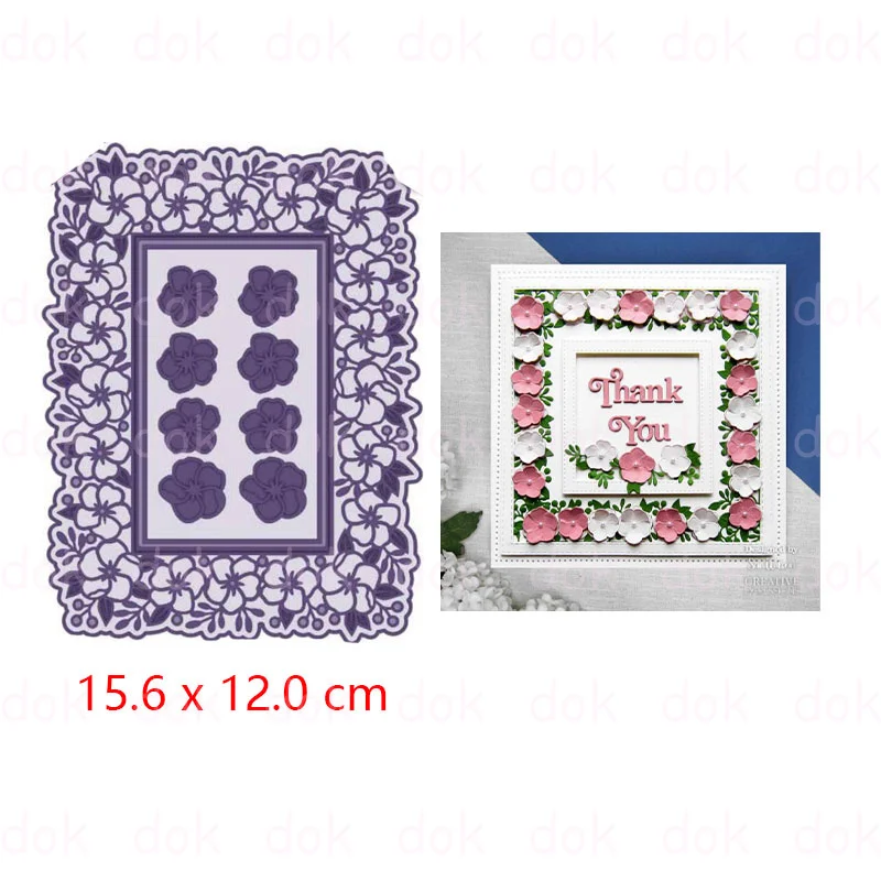 

2022 New Arrival Cut Die Various Card Series Scrapbook Paper Craft Knife Mould Blade Punch Dies Floral Rectangle