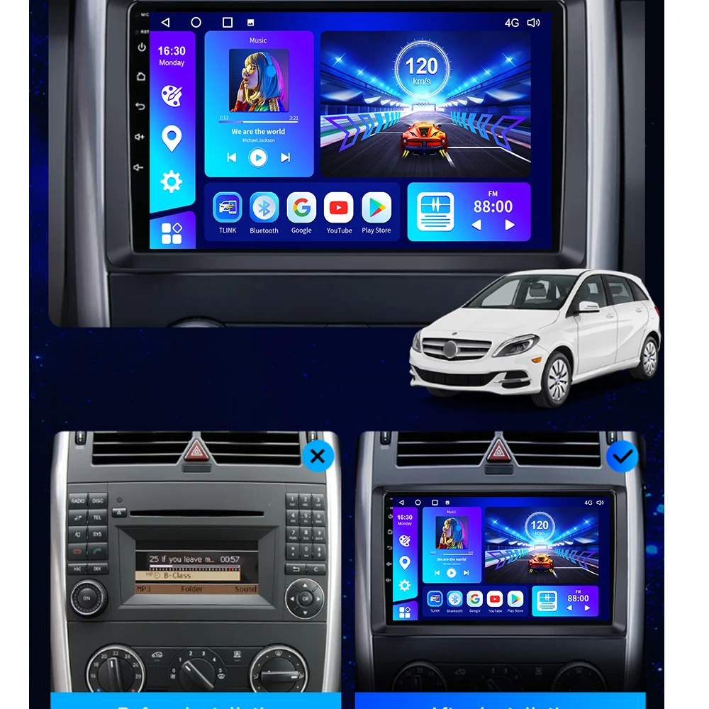 NAVISTART Android 10 автомобильное радио для Mercedes Benz B-Class Sprinter Viano B200 Volkswagen Crafter 2006-2012