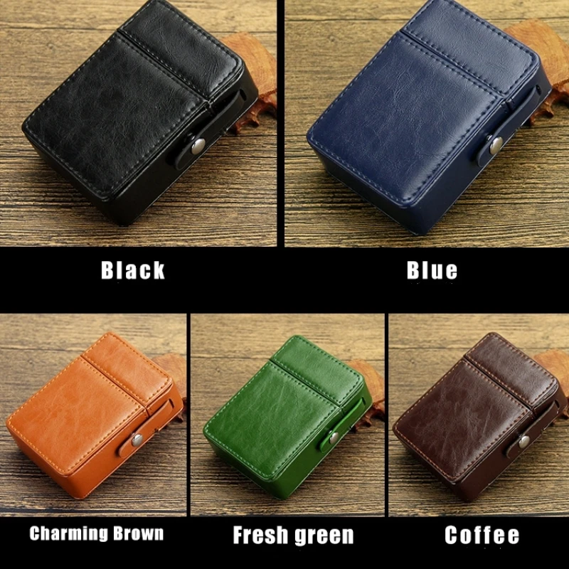 1 коробка простой чехол из искусственной кожи 20 шт./упак. толстый портсигар со