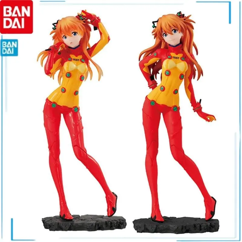 

In Shelf BANDAI Anime Figures NEON GENESIS EVANGELION Asuka Langley Soryu Genuine Action Figure Kids Brinquedos