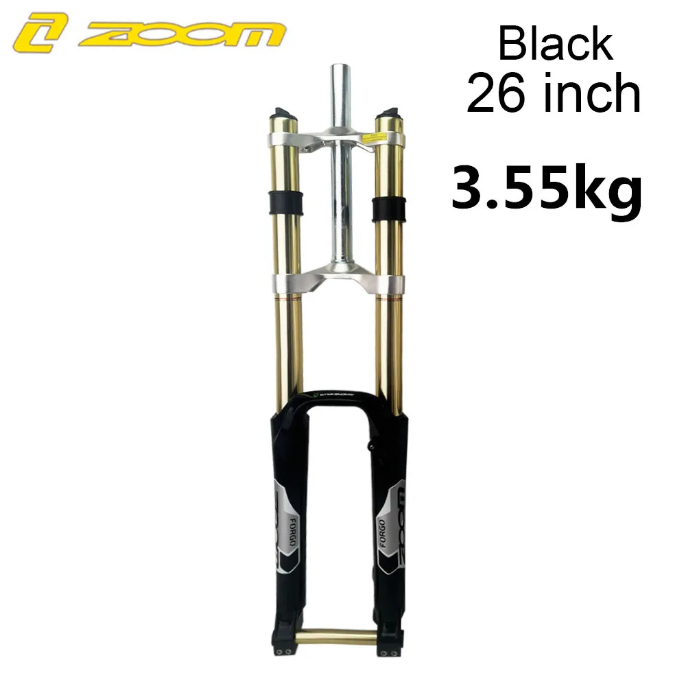 ZOOM Mountain Bike Fork 26 /27.5 /29 Inch 680DH Downhill MTB Bike Fork Suspension Damping Bicycle Fork Black White Gold Golden images - 6