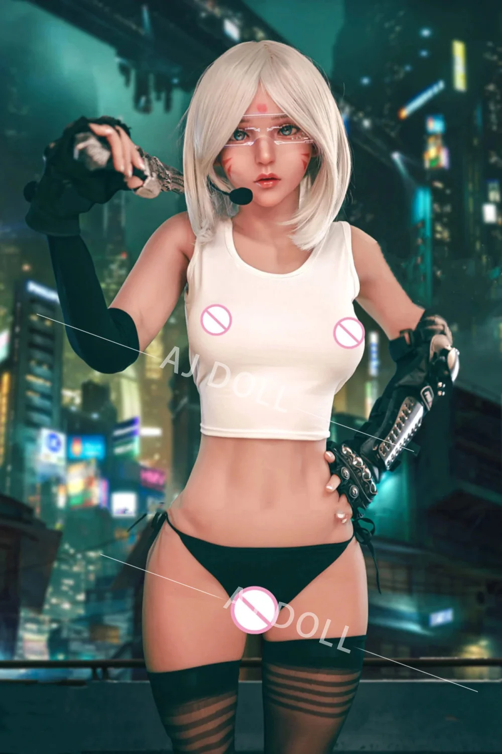 Кукла для секса AJDOLL 152 см. Реалистичная плоская грудь, мягкая попа, оральная, вагинальная и анальная дырки. Сексуальная и красивая взрослая игрушка с полным телом для мужчин.