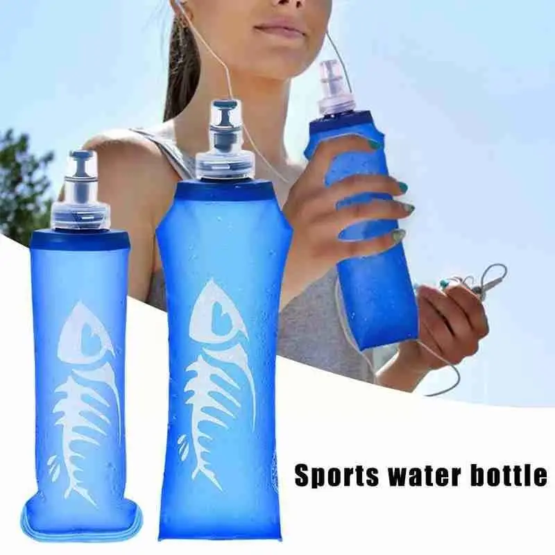 

Sports TPU Collapsible Folding Soft Flask Water Bag Cup Bottles 500ML 500ml Bladder 250ml Kettle Bottle Hydration Water Wat