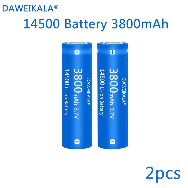 

2022 New EST 14500 lithium battery 3.7V 3800mah rechargeable battery for flashlight LED flashlight toys + free delivery